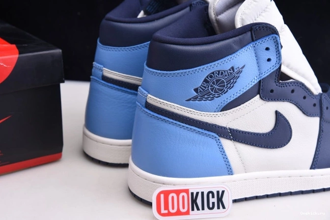One Kick Retro Air 1 High Jordan Obsidian OG 555088-140 0806